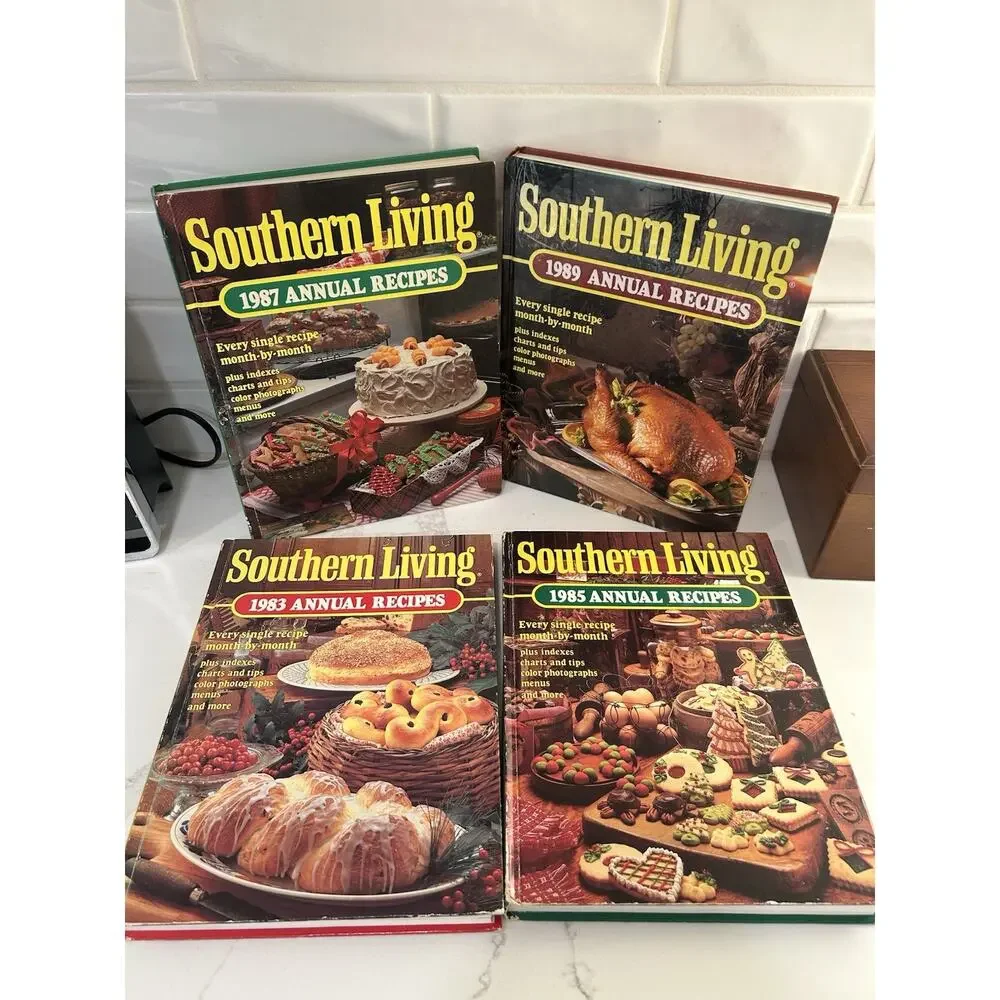 Lot of 3 Southern Living Annual Recipes 1983 1985 1987 1989 Hardcover‎ Cook Book